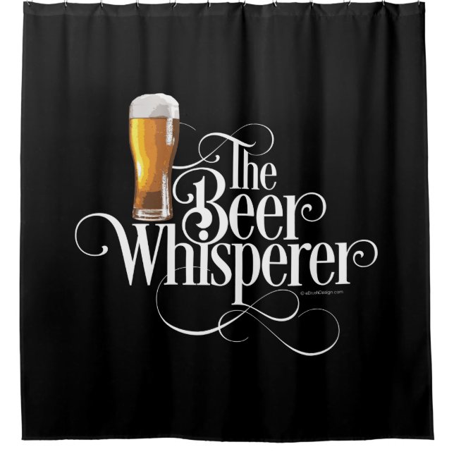 Bier Whisperer (Gold) Duschvorhang (Vorderseite)