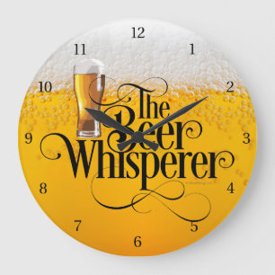 Bier Whisperer große Uhr