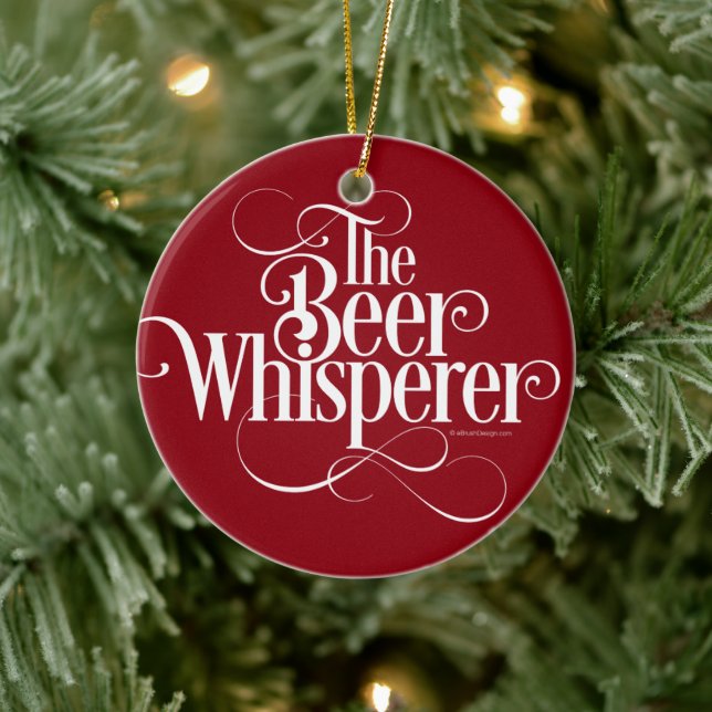 Bier Whisperer Keramik Ornament (Baum)