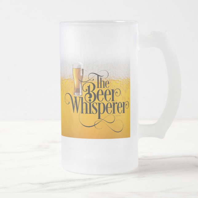 Bier Whisperer Mattiert Glass Bier Tasse (Rechts)