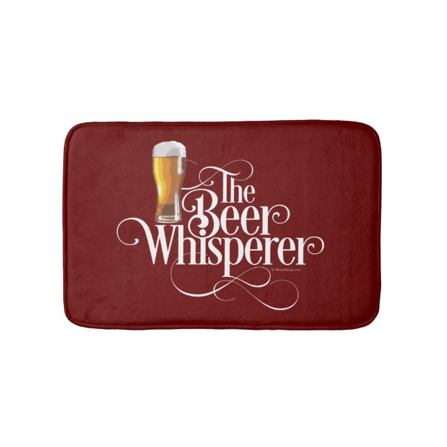 Bier Whisperer (weiß) Badematte (Vorderseite)