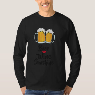 Bier Wine Sunshine Design Long Sleeve T-Shirt