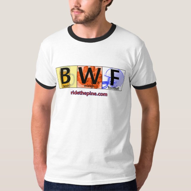 Bier Wings Fußball-Wecker T-Shirt (Vorderseite)