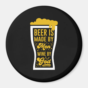 Bier wird von Männern hergestellt Magnet