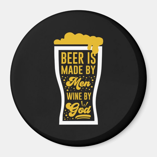 Bier wird von Männern hergestellt Magnet (Vorne)