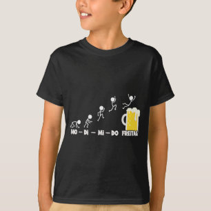 Bier Woche Montag Freitag Wochenende Lustiger Bier T-Shirt