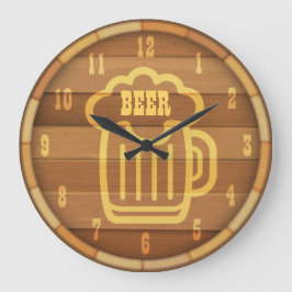 Bier-Zeit Große Wanduhr