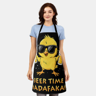 Bier-Zeit Madafakas Lustiges Meme Ente Gans Retro Schürze