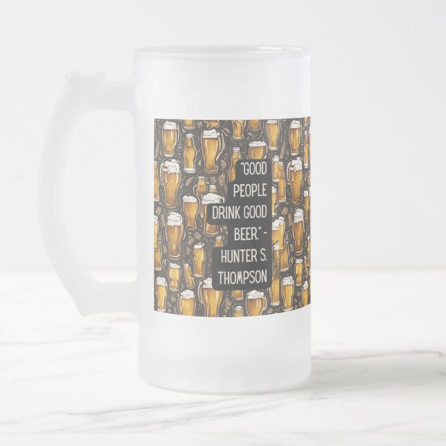 Bier Zitate Mattglas Bierglas (Links)