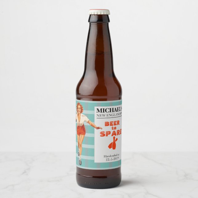 Bier zum Ersparen Bierflaschenetikett (Vorderseite)