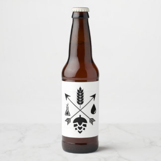 Bier-Zutaten Beer-Flaschenetikett Bierflaschenetikett