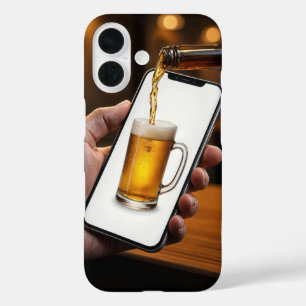 Bierbar Flasche Bier eingießen iPhone 16 Hülle