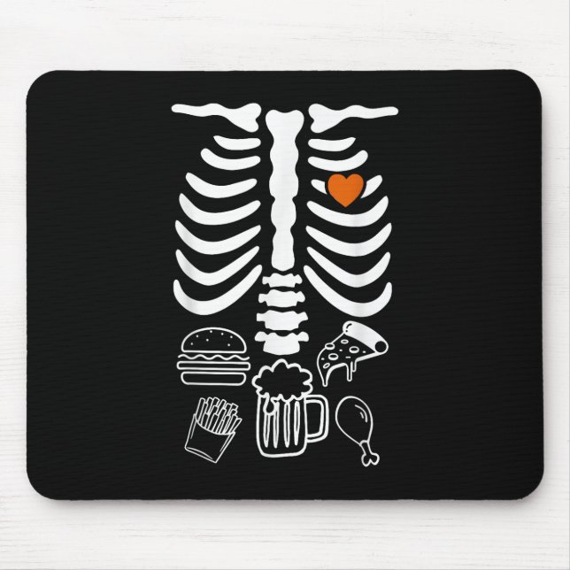 Bierbauch & Amp; Baby Skeleton Schwangerschaft Paa Mousepad (Vorne)