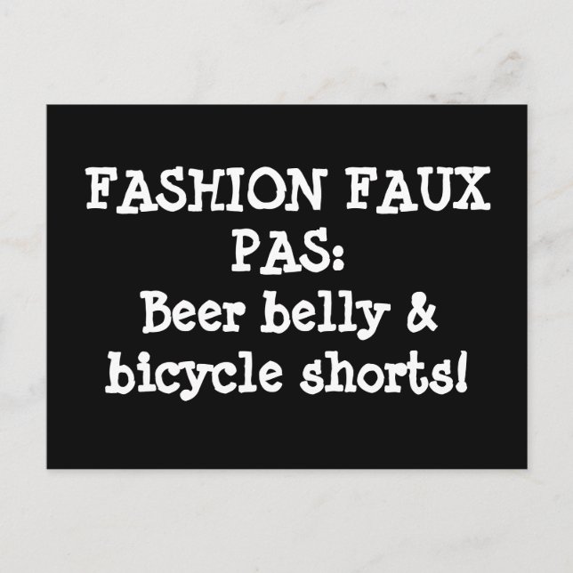 Bierbauch Postkarte (Vorderseite)