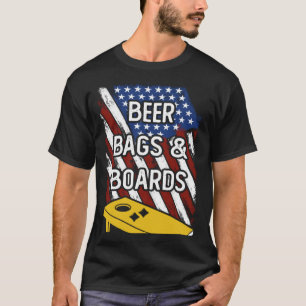 Bierbeutel und -karten American Cornhole Player US T-Shirt