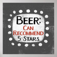 Bierbewertung 5 Sterne Poster Wandkunst