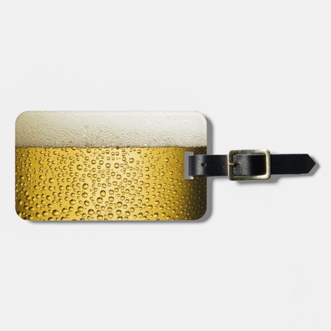 Bierblasen Ale Amber Getränk Gepäckanhänger (Vorderseite horizontal)