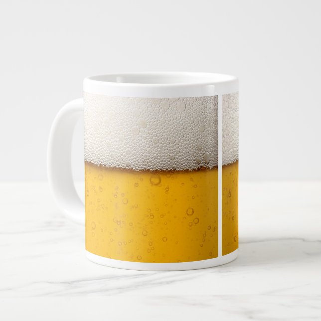 Bierblasen Nah aufwärts Jumbo-Tasse (Vorderseite Links)