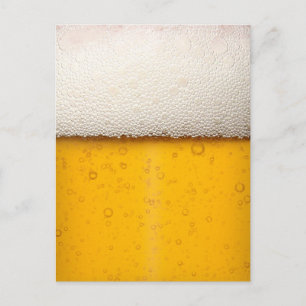 Bierblasen Nah-up Postkarte
