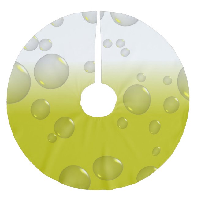 Bierblasen Polyester Weihnachtsbaumdecke (Vorderseite)