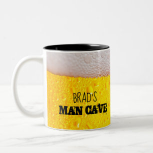 Bierblasen und Froth Funny Man Höhle Zweifarbige Tasse
