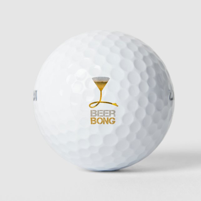 Bierbong für Frühlingspause und Junggeselinnen-Abs Golfball (Vorderseite)