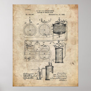 Bierbrauen-Systems-Patent Poster