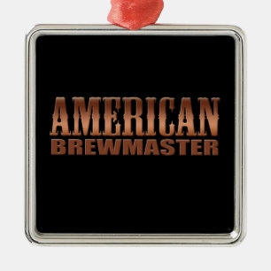 Bierbrauer der amerikanischen Brauerei Zuhause Silbernes Ornament