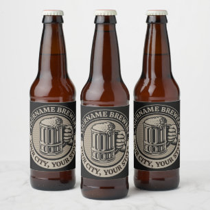 Bierbrauerei Personalisiert NAME Brauerei Big Tass Bierflaschenetikett