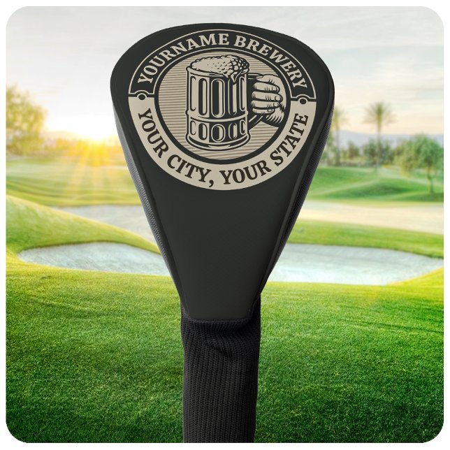 Bierbrauerei Personalisiert NAME Brauerei Big Tass Golf Headcover (Von Creator hochgeladen)