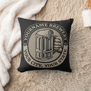 Bierbrauerei Personalisiert NAME Brauerei Big Tass Kissen