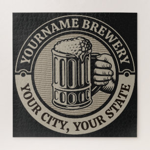 Bierbrauerei Personalisiert NAME Brauerei Big Tass Puzzle