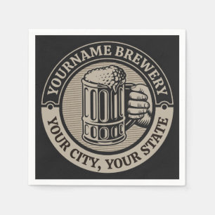Bierbrauerei Personalisiert NAME Brauerei Big Tass Serviette