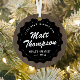 Bierbraut Vater Custom Foto Bierweihe Ornament Aus Metall