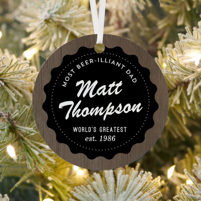 Bierbraut Vater Custom Foto Bierweihe Ornament Aus Metall (InSitu)