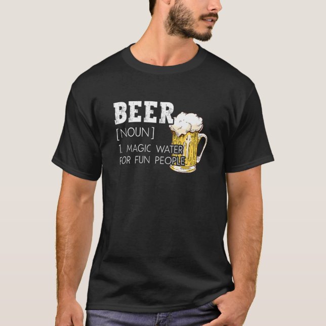 Bierdefinitionen Biertrinker Adult Witz T-Shirt (Vorderseite)