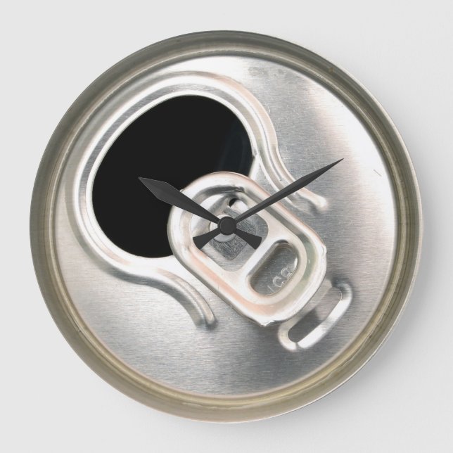 Bierdose für offene Getränke Große Wanduhr (Vorderseite)