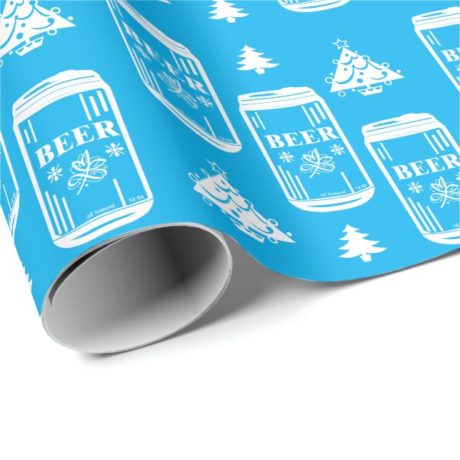 Bierdosen-Weihnachtsbaum  Geschenkpapier (Rolleneckpunkt)