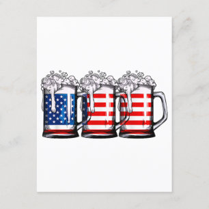 Biere American Flag 4. Juli Männer Frauen Merica D Begleitkarte