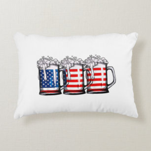 Biere American Flag 4. Juli Männer Frauen Merica D Dekokissen