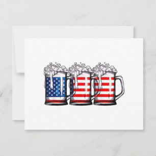 Biere American Flag 4. Juli Männer Frauen Merica D Feiertagskarte