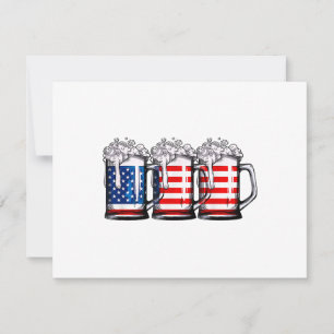 Biere American Flag 4. Juli Männer Frauen Merica D RSVP Karte