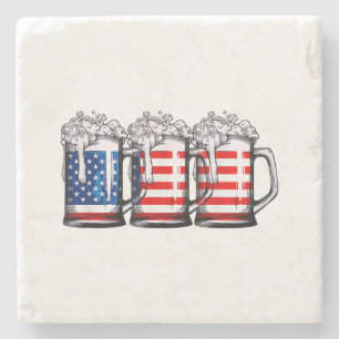 Biere American Flag 4. Juli Männer Frauen Merica D Steinuntersetzer