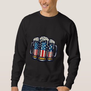 Biere American Flag 4. Juli Männer Frauen Merica D Sweatshirt