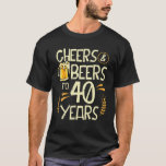 Biere bis 40 Jahre alt 40. Geburtstag Dri T-Shirt<br><div class="desc">Biere bis 40 Jahre alt 40. Geburtstag trinken Bier</div>