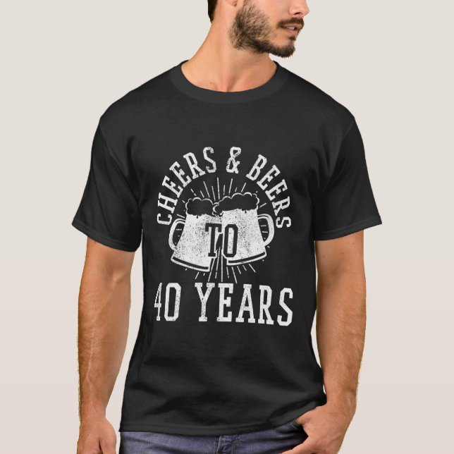 Biere bis 40 Jahre Funny 40th Birthday G T-Shirt (Vorderseite)