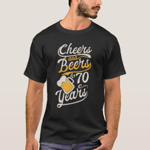 Biere bis 70 Jahre glücklich zum Geburtstag T-Shirt