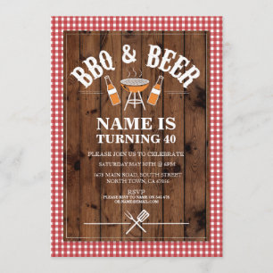 Biere & Cheers GRILLEN Geburtstagsparty JEDES ALTE Einladung