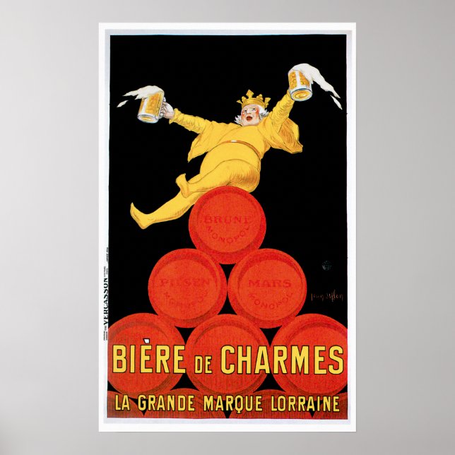 Biere De Charmes Vintag Drink und Kunst Poster (Vorne)