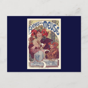 Biere de la Meuse is already in French. Assuming y Postkarte